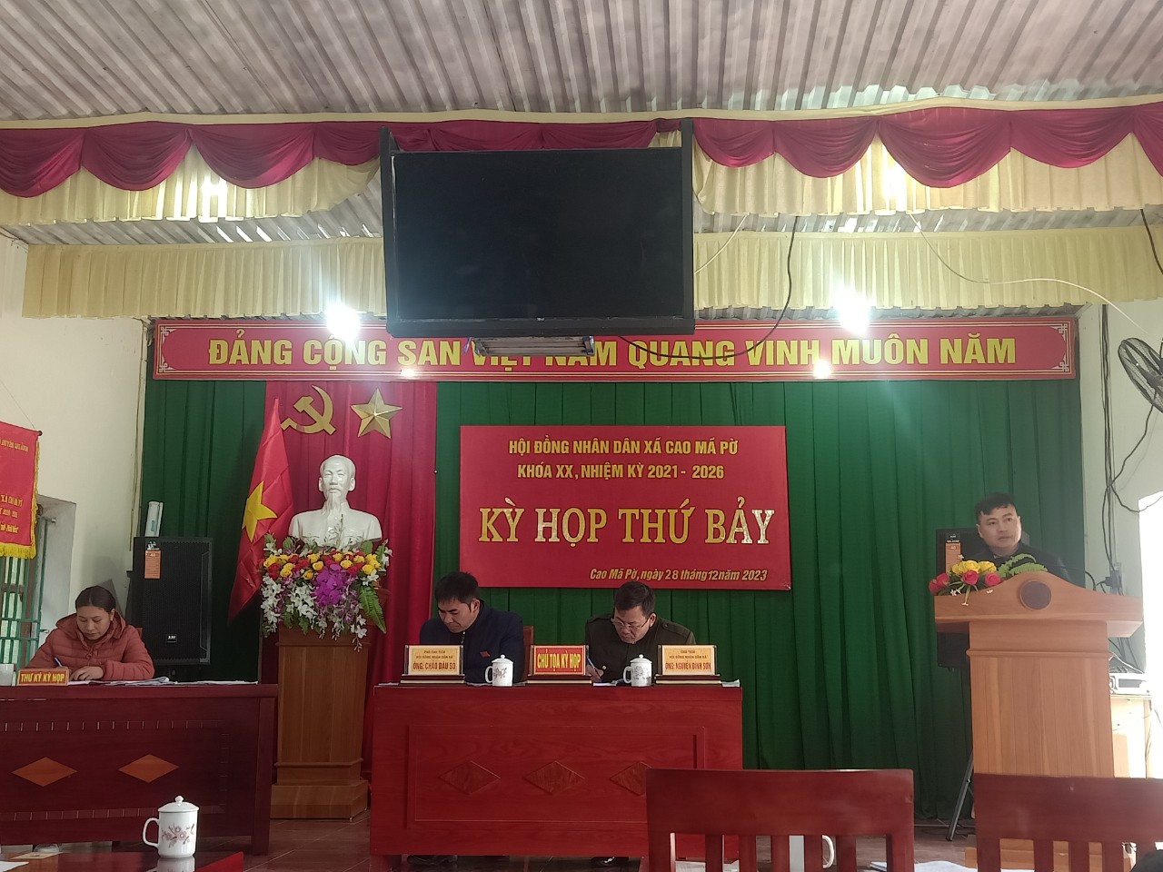 Kỳ họp thứ bảy HĐND xã Cao Mã Pờ, khóa XX nhiệm kỳ  2021-2026